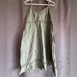 Converse Green Midi Dress with Spaghetti Straps